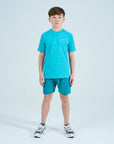 Juniors Rise Shorts Set - Aqua