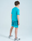 Juniors Rise Shorts Set - Aqua
