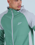 Mens Pace Windbreaker - Green/Greige