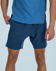 Mens Rise Shorts - Blue