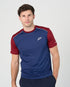 Mens A-Tech Pro T-Shirt - Navy/Burgundy