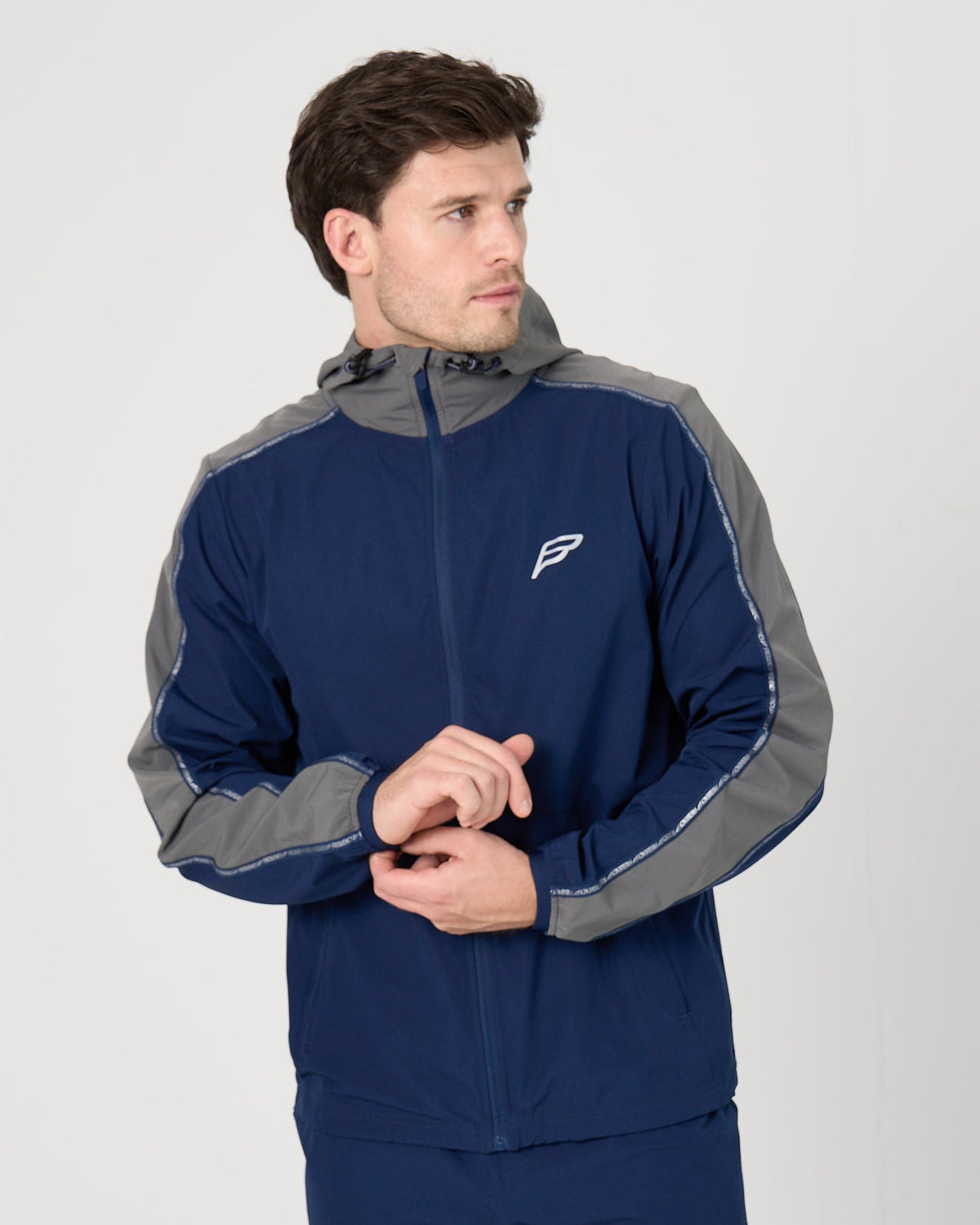 Mens Transform Track Jacket - Navy/Grey