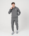 Mens Tech Jog Hoody - Dark Grey