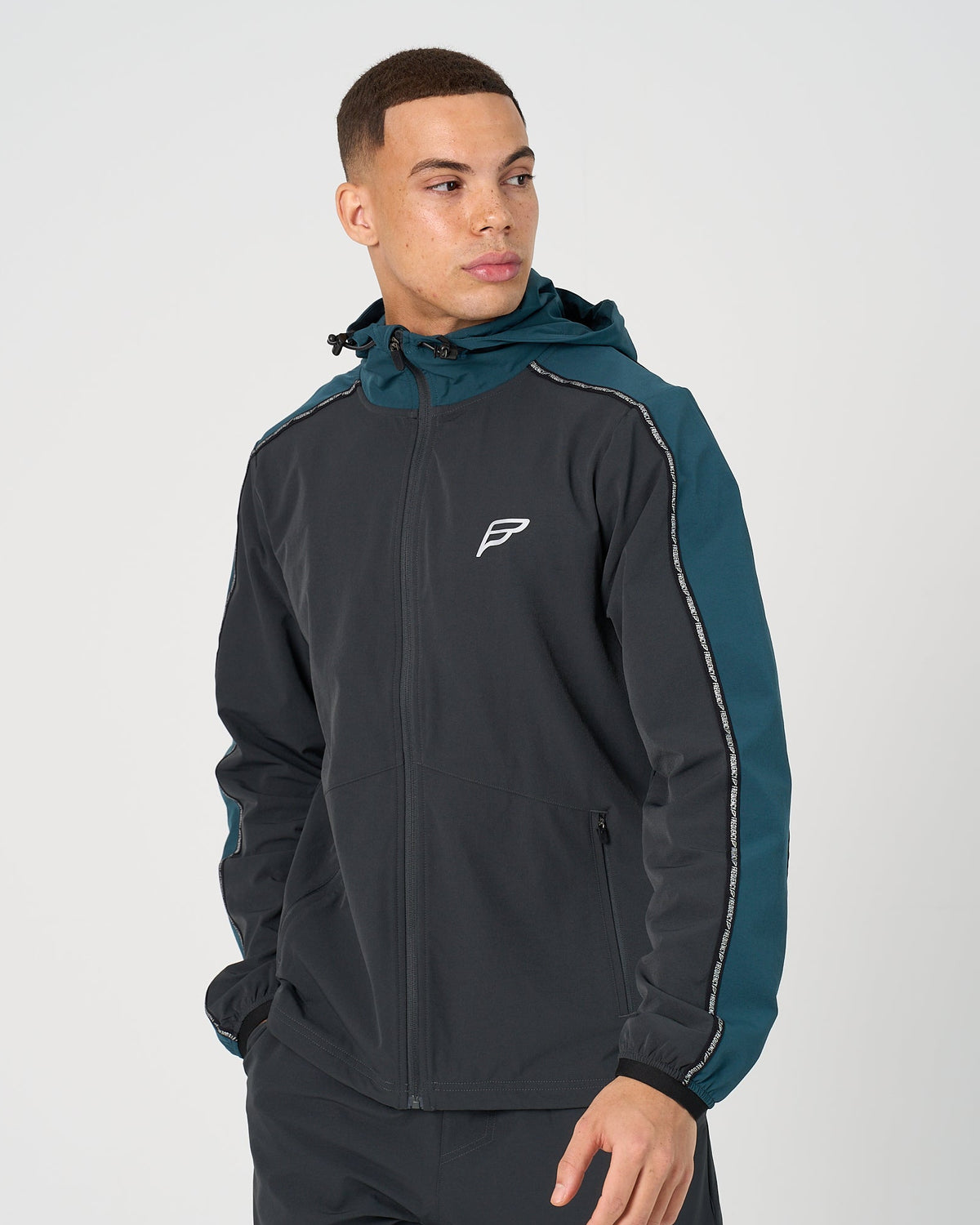 Mens Transform Track Jacket - Grey/Teal