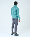 Mens Core 1/4 Zip Jogger Set - Green/Grey
