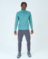 Mens Core 1/4 Zip Jogger Set - Green/Grey