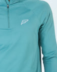 Mens Core 1/4 Zip Jogger Set - Green/Grey