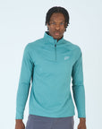 Mens Core 1/4 Zip Jogger Set - Green/Grey