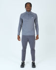 Mens Core 1/4 Zip Jogger Set - Grey/Grey