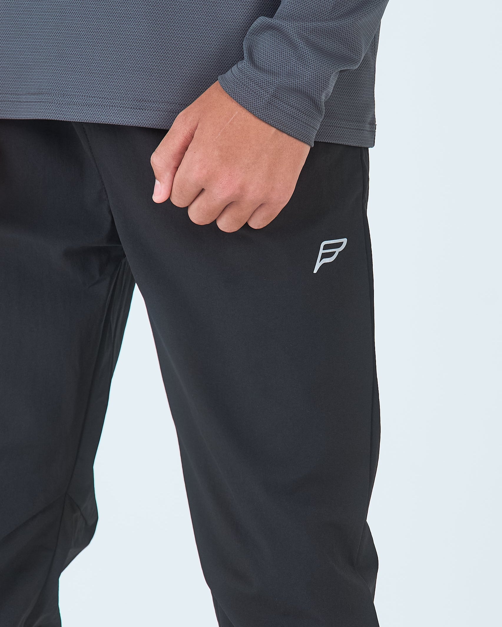 Juniors Core 1/4 Zip Jogger Set - Grey/Black