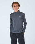 Juniors Core 1/4 Zip Jogger Set - Grey/Black