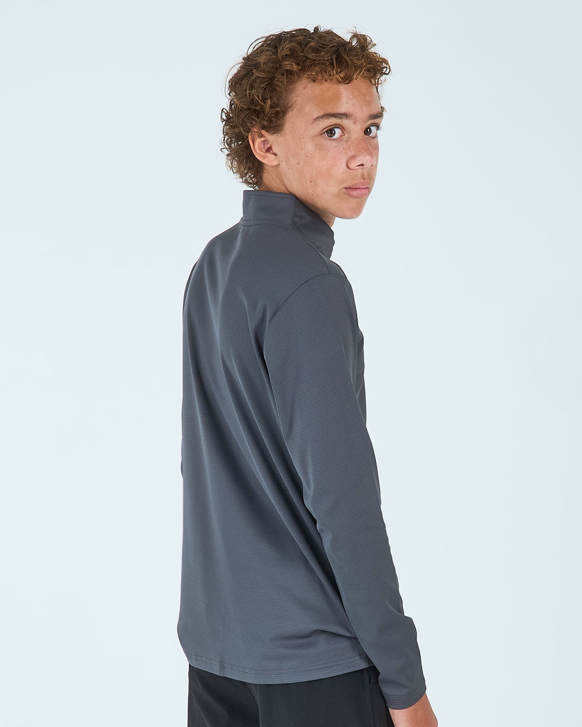 Juniors Core 1/4 Zip Jogger Set - Grey/Black