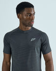 Mens Grid Tech T-Shirt - Pewter Grey