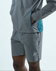 Mens Stride Shorts - Grey/Teal