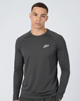 Mens Grid Tech Long Sleeve T-Shirt - Phantom Black