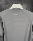 Mens Grid Tech Long Sleeve T-Shirt - Platinum Grey