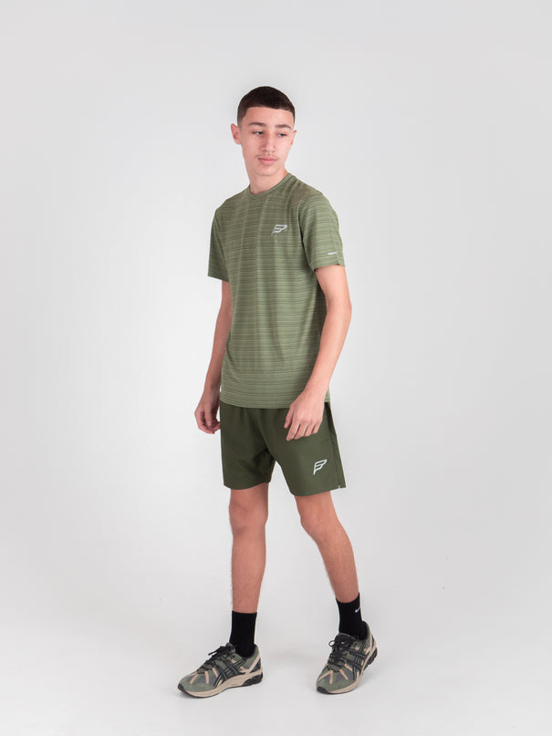 Khaki Green Shorts Set