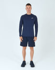 Mens Grid Tech Shorts Set LS - Passion Navy