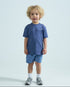Infants Arc Shorts Set - Pastel Blue