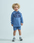 Infants Arc 3 Piece Shorts Set - Pastel Blue