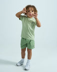 Infants Arc 3 Piece Shorts Set - Pastel Green