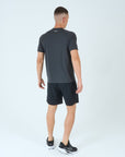 Mens Grid Tech Shorts Set SS - Pewter Grey