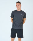 Mens Grid Tech Shorts Set SS - Pewter Grey