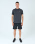 Mens Grid Tech Shorts Set SS - Pewter Grey