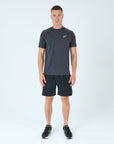 Mens Grid Tech Shorts Set SS - Pewter Grey