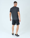 Mens Grid Tech T-Shirt - Pewter Grey