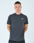 Mens Grid Tech T-Shirt - Pewter Grey