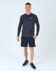 Mens Grid Tech Shorts Set LS - Phantom Black