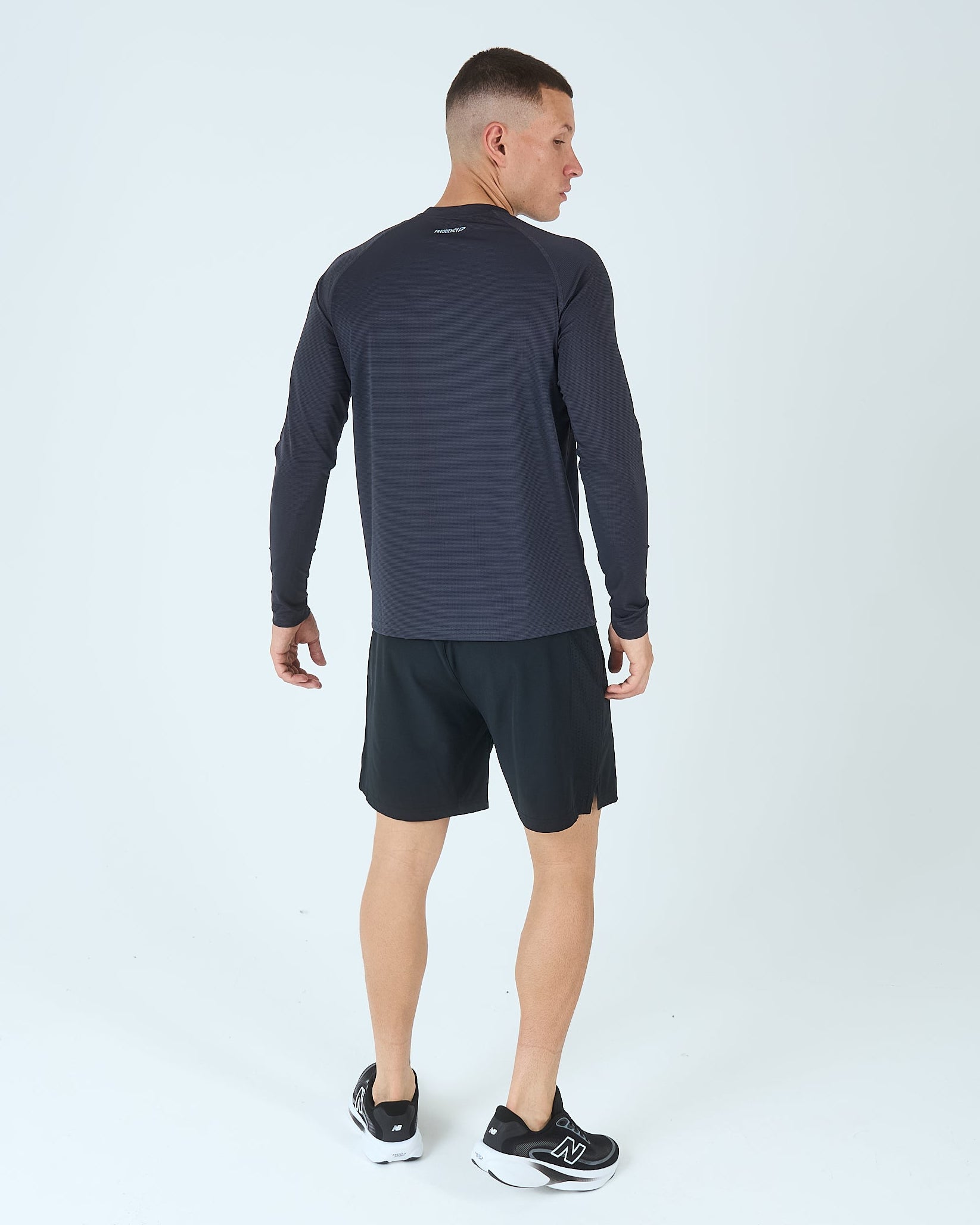 Mens Grid Tech Shorts Set LS - Phantom Black