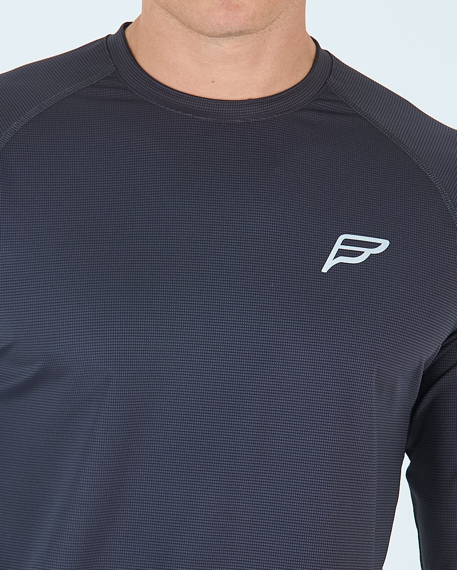 Mens Grid Tech Shorts Set LS - Phantom Black