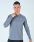 Mens Grid Tech Long Sleeve T-Shirt - Platinum Grey