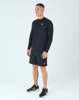 Mens Grid Tech Long Sleeve T-Shirt - Power Black