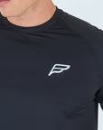 Mens Grid Tech Long Sleeve T-Shirt - Power Black