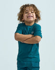 Infants Stride 3 Piece Shorts Set - Teal/Orange