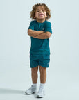 Infants Stride Shorts Set - Teal/Orange