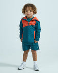 Infants Stride 3 Piece Shorts Set - Teal/Orange