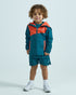 Infants Stride 3 Piece Shorts Set - Teal/Orange