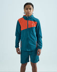 Juniors Stride 3 Piece Shorts Set - Teal/Orange