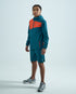 Juniors Stride 3 Piece Shorts Set - Teal/Orange